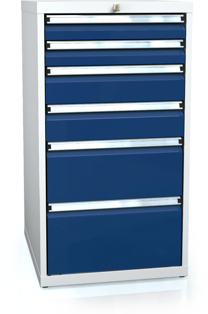 Dílenská zásuvková skříň 1018 x 555 x 600 - 6x zásuvka